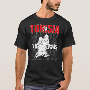 Tunisia Table Tennis  Support Tunisia Ping Pong Te T-Shirt