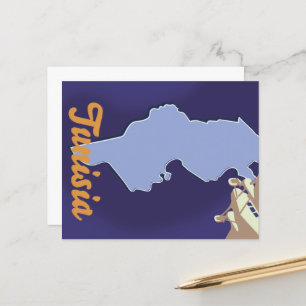 Tunisia vintage travel print