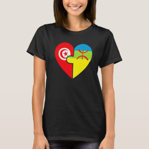 Tunisian Amazigh Roots Matching Flag  Proud Of My  T-Shirt