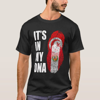 Tunisian And Peruvian Mix Heritage Dna Flag T-Shirt