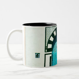 Tunisian Blue Door Two-Tone Coffee Mug