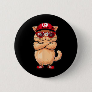 Tunisian Flag Cat Mum Souvenirs Products Kitten Tu 6 Cm Round Badge