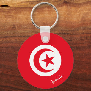 Tunisian Flag & Tunisia holiday, patriots / sports Key Ring