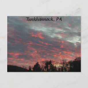 Tunkhannock Sunset Sky Postcard