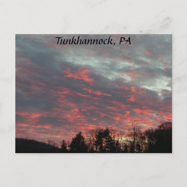 Tunkhannock Sunset Sky Postcard (Front)