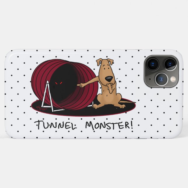 Tunnel Monster - agility scared nervous dog funny Case-Mate iPhone Case (Back (Horizontal))
