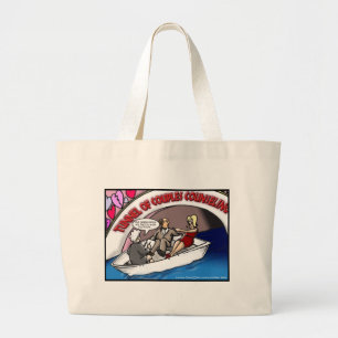 Tunnel Of Love?? Funny Offbeat Cartoon Gifts & Tee Large Tote Bag