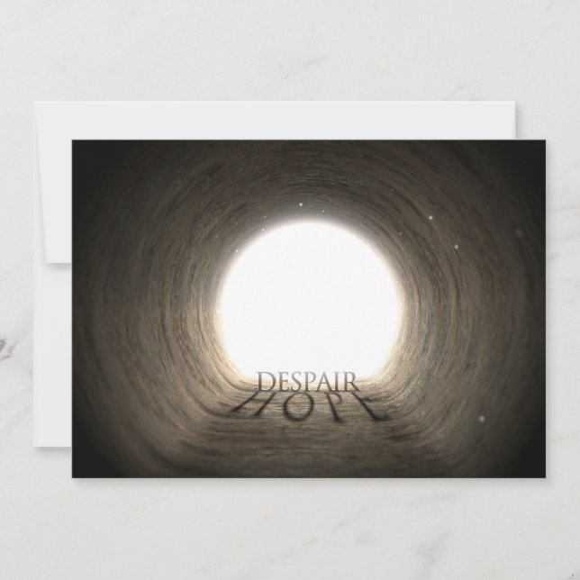 Tunnel Text and Shadow Concept - Despair & Hope (Front)