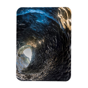 Tunnel thorugh an ice cave, iceland magnet