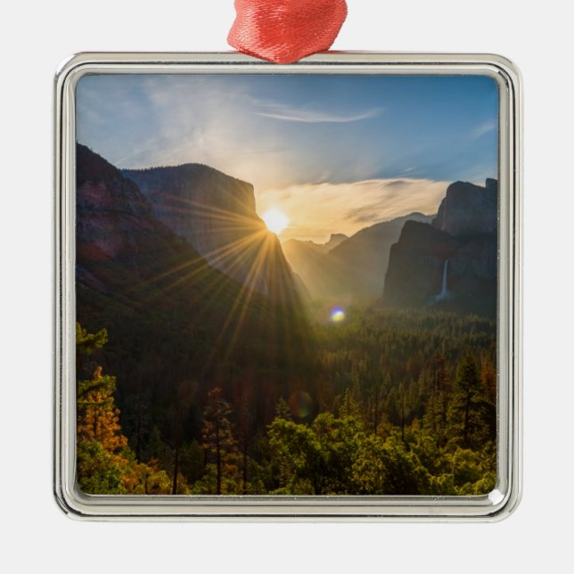 Tunnel View Metal Ornament (Front)