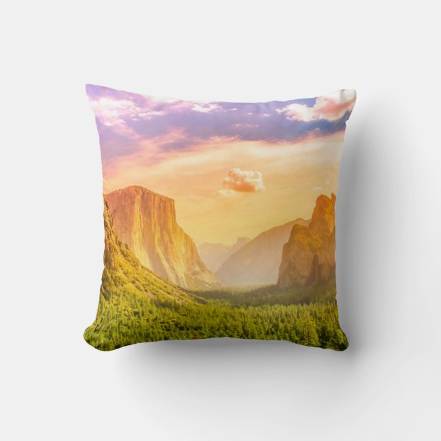Tunnel View of Yosemite National Park Cushion (Front)