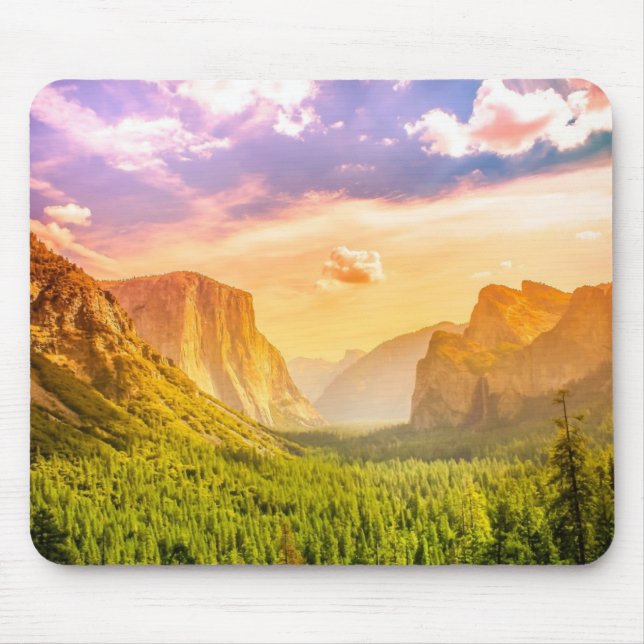 Tunnel View of Yosemite National Park Mouse Pad (Front)
