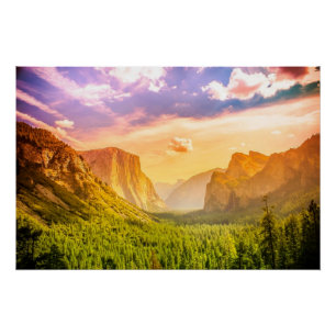 Tunnel View of Yosemite National Park Poster