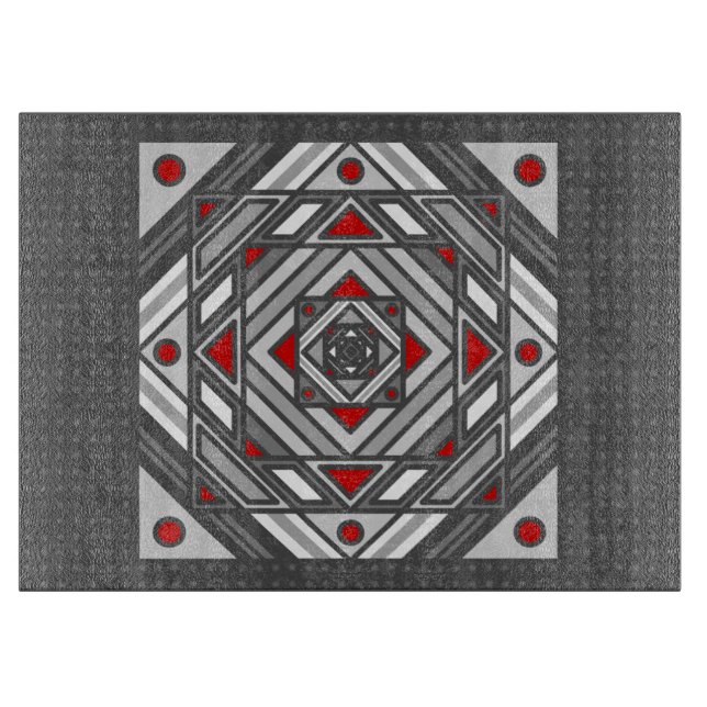 Tunnel Vision Glass Cutting Board (Front)