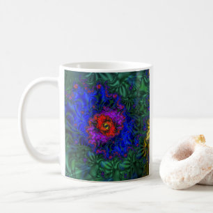 Tunnel Vision Rainbow Fractal Art Coffee Mug