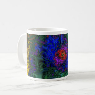 Tunnel Vision   Rainbow Fractal Art Wrap Coffee Mug