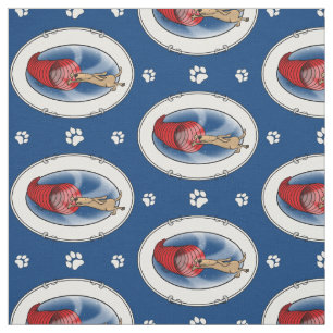 Tunnel Vortex Syndrome - funny dog agility Fabric