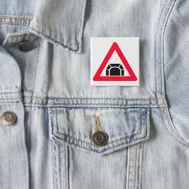 Tunnel Warning Road Sign Traffic Symbol 15 Cm Square Badge (Creator Uploaded)