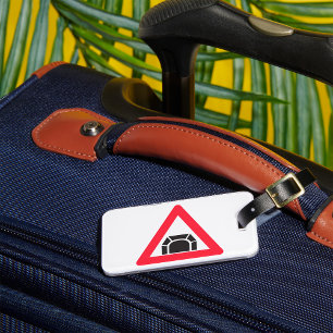 Tunnel Warning Road Sign Traffic Symbol Luggage Tag