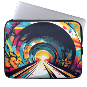 Tunnel With Graffiti Art Laptop Sleeve
