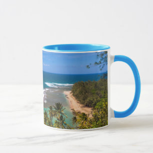 Tunnels Beach as seen from the Kalalau Trail Mug
