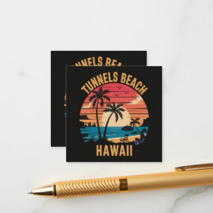Tunnels Beach Hawaii Family Vacation Enclosure Card