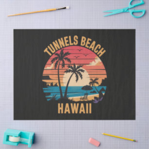 Tunnels Beach Hawaii Family Vacation Tissue Paper