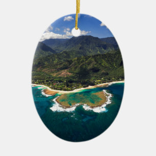 Tunnels Reef on the Hawaiian Island of Kauai Ceramic Ornament