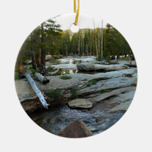 Tuolumne River by Campground, Yosemite, CA Ceramic Ornament