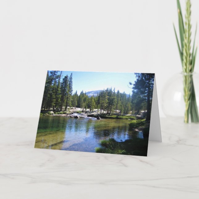 Tuolumne River in Tuolumne Meadows, Yosemite, CA Card (Front)