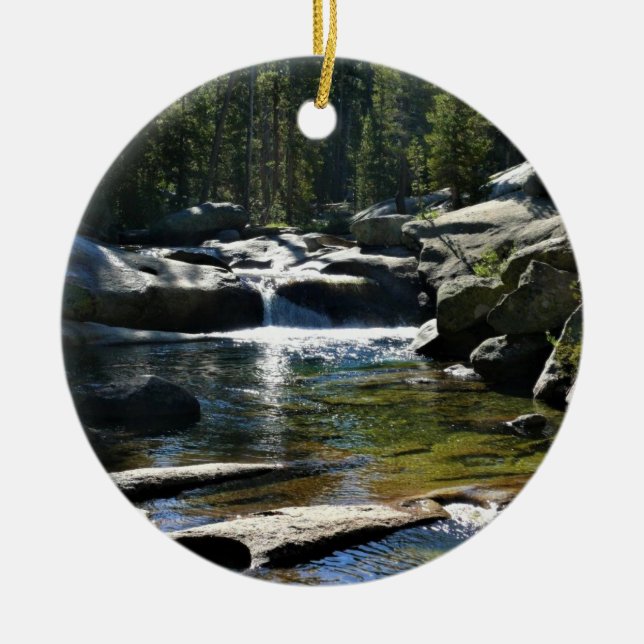 Tuolumne River in Tuolumne Meadows, Yosemite, CA Ceramic Ornament (Front)