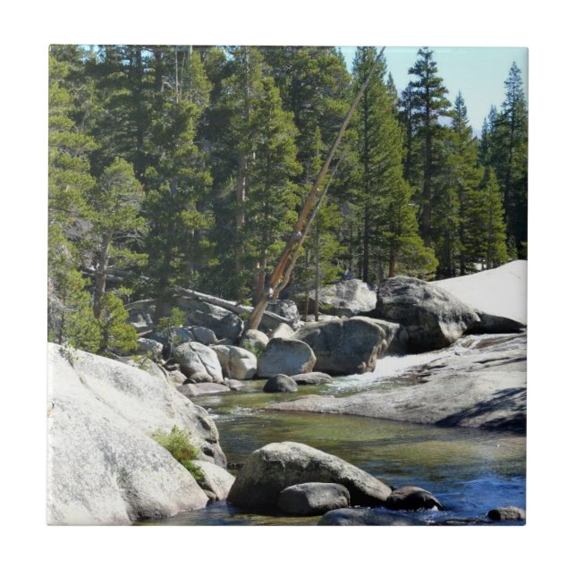 Tuolumne River in Tuolumne Meadows, Yosemite, CA Ceramic Tile (Front)