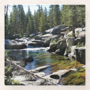Tuolumne River in Tuolumne Meadows, Yosemite, CA Glass Coaster