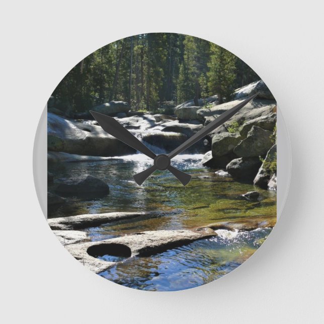 Tuolumne River in Tuolumne Meadows, Yosemite, CA Round Clock (Front)
