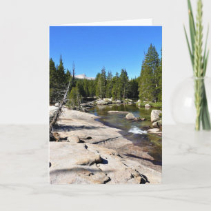 Tuolumne River with Cathedral Peak, Yosemite, CA Card