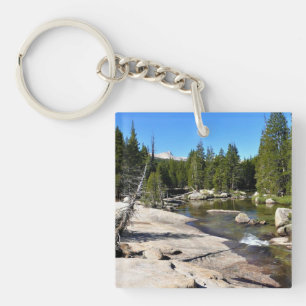 Tuolumne River with Cathedral Peak, Yosemite, CA Key Ring