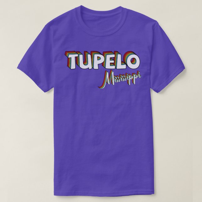 Tupelo Mississippi City Vintage Retro Aesthetic T-Shirt (Design Front)