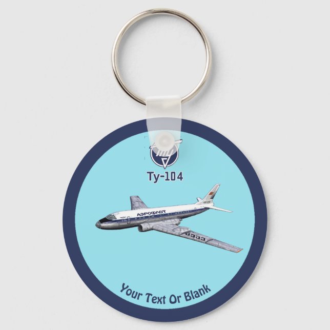 Tupolev (Туполев) Tu-104 Airliner Key Ring (Front)