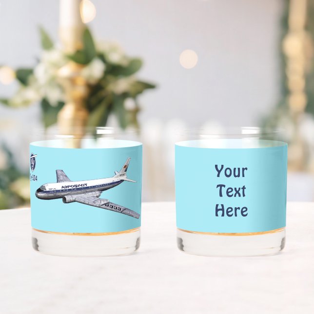 Tupolev (Туполев) Tu-104 Airliner Whiskey Glass (Insitu (Wedding))