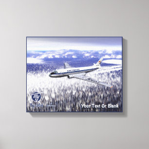 Tupolev (Туполев) Tu-104 Over Siberia Canvas Print