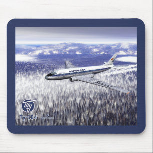 Tupolev (Туполев) Tu-104 Over Siberia Mouse Pad