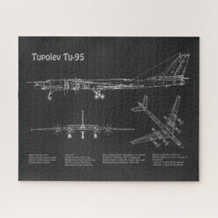 Tupolev Tu-95 - Airplane Blueprint Plans PD Jigsaw Puzzle