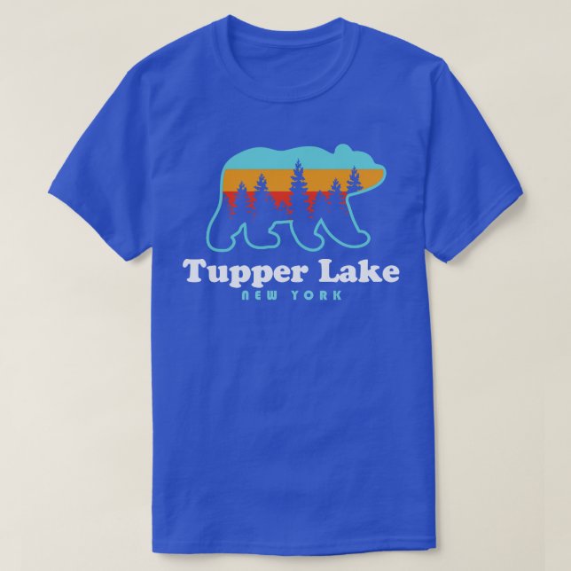 Tupper Lake NY Adirondacks New York Bear T-Shirt (Design Front)