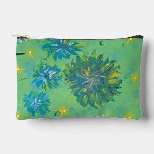 Tuquoise Twinkle Floral Accessory Pouch