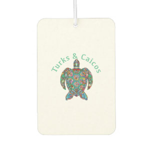 Tur Caicos Tribal Turtle Car Air Freshener