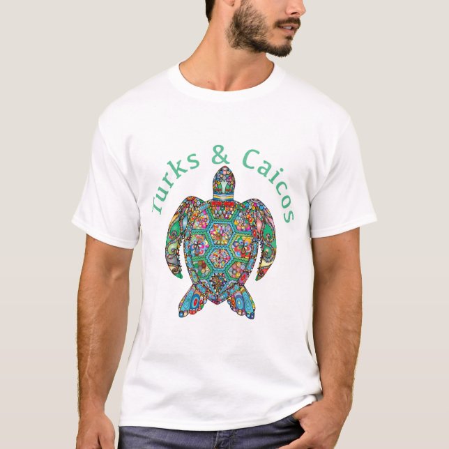 Tur Caicos Tribal Turtle T-Shirt (Front)
