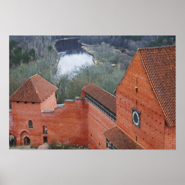 Turaida Castle by Gauja River, Sigulda, Latvia Poster (Front)