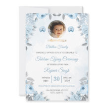 Turban Tying Ceremony Photo Invitation