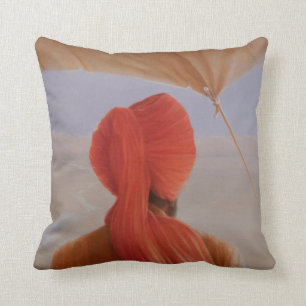 Turbaned backview with tenting cushion