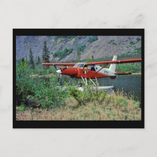 Turbine Beaver N754 Floatplane on Lake Postcard